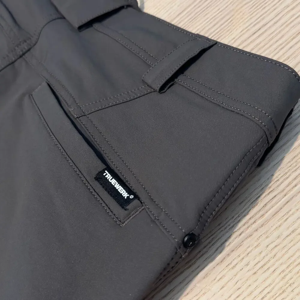 Truewerk Cargo Pants Mens 36x32 Gray Softshell Work Outdoor Utility Travel Hike - Picture 9 of 14